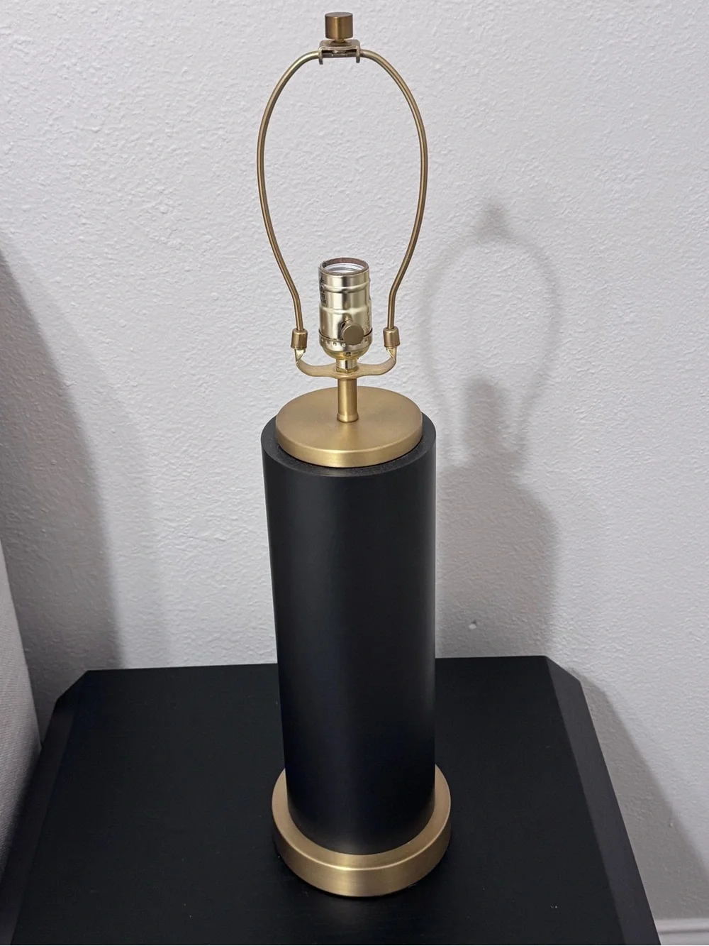 West Elm Pillar Table Lamp Base Dark Bronze Brass 25